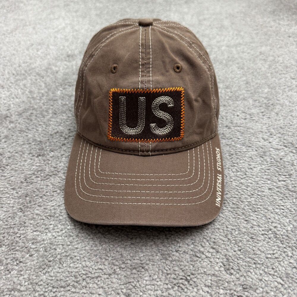 Universal Studios Embroidered Patch Strapback Baseball Hat Men OSFM Brown Casual